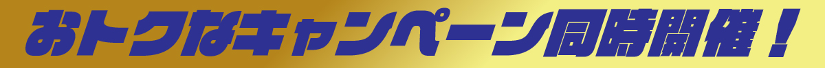 キャンペーン開催中